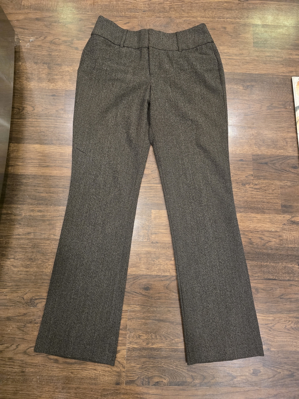 Nine West Womens Brown Textured Dress Pants